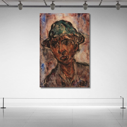 Ragazzo Con Cappello Christian Rohlfs cro15 quadro stampato su tela