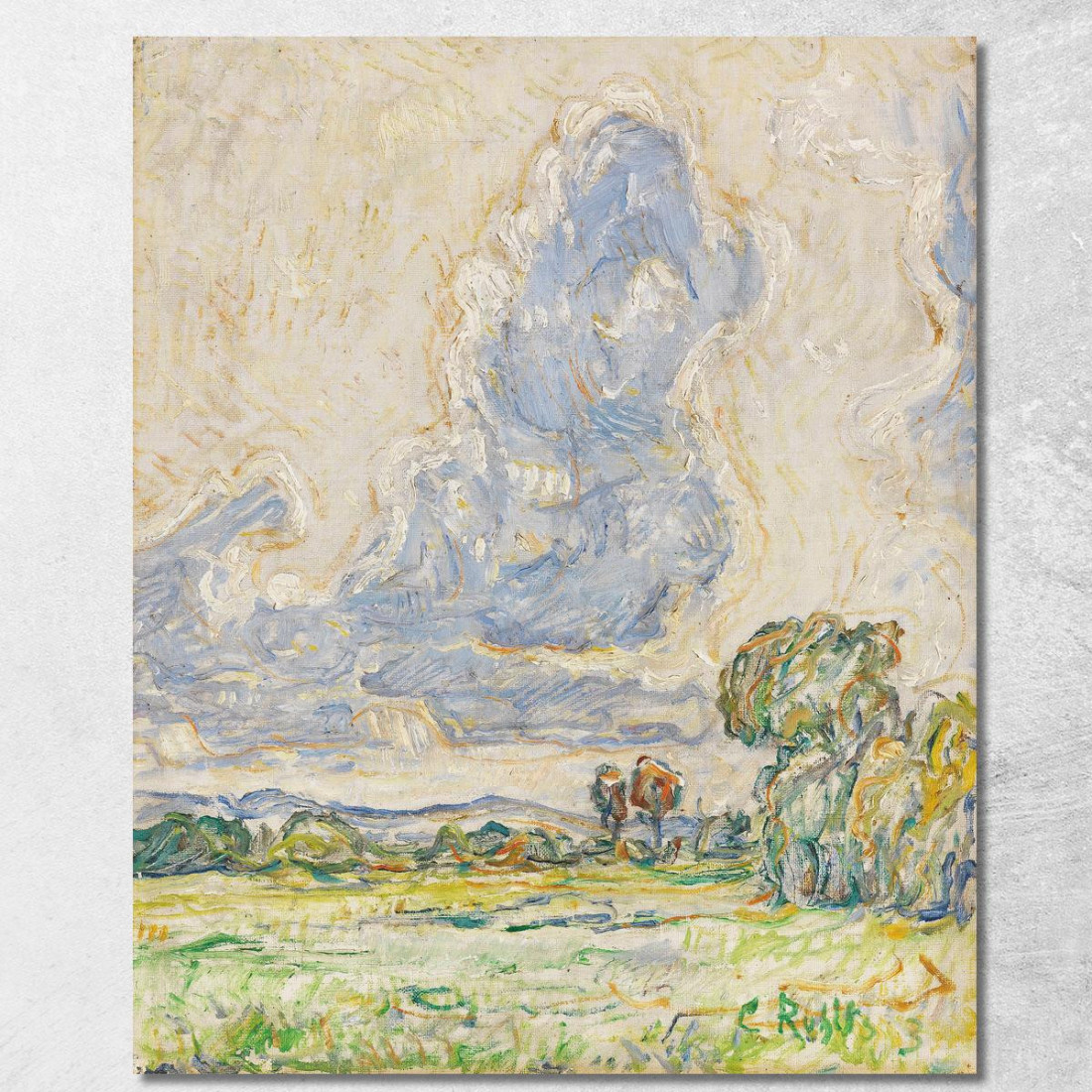 Paesaggio Christian Rohlfs cro53 quadro stampato su tela Paesaggio Christian Rohlfs cro53 quadro stampato su tela