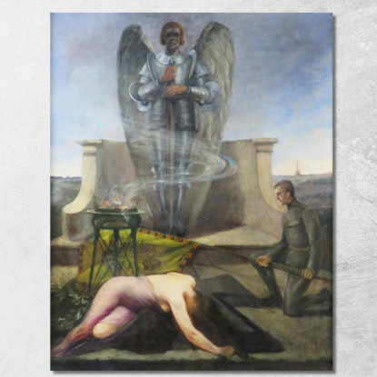 Omaggio A Un Monumento Eroico Eduard Veith evt5 quadro stampato su tela