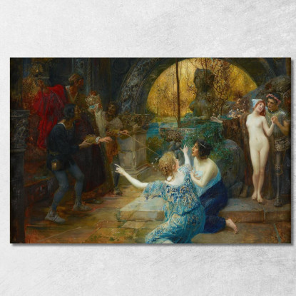 Fonte Della Giovinezza Eduard Veith evt7 quadro stampato su tela