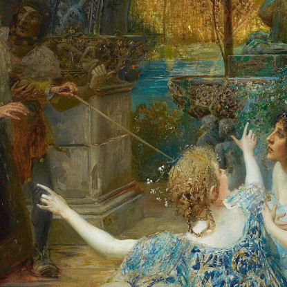 Fonte Della Giovinezza Eduard Veith evt7 quadro stampato su tela