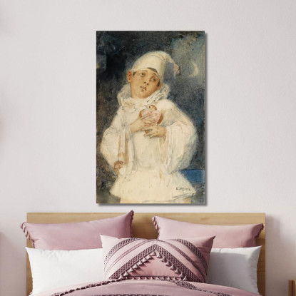 Arlecchino Eduard Veith evt10 quadro stampato su tela