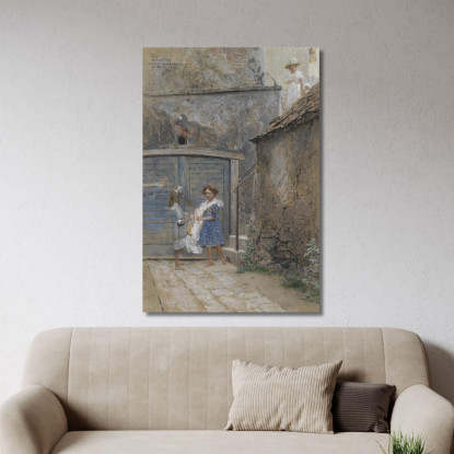 Villaggio Di Kahlenberg Eduard Veith evt11 quadro stampato su tela