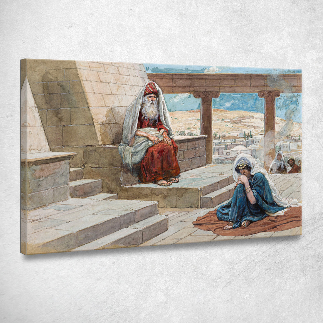 Il Sommo Sacerdote E Hannah James Tissot jts122 quadro stampato su tela Il Sommo Sacerdote E Hannah James Tissot jts122 quadro stampato su tela