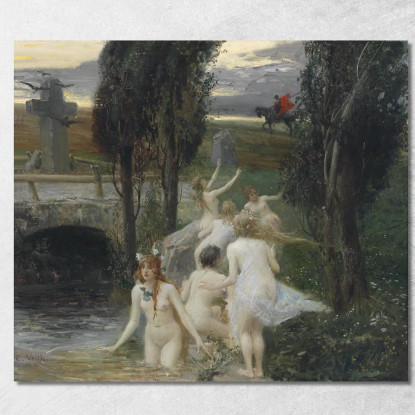 Nereidi Eduard Veith evt15 quadro stampato su tela