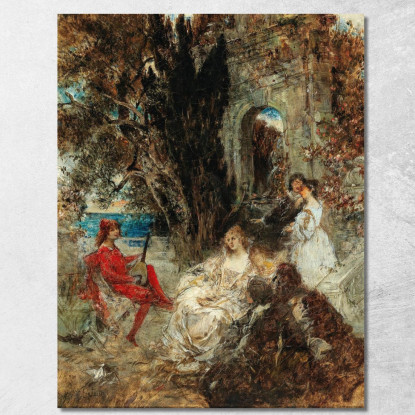 Serenata Eduard Veith evt23 quadro stampato su tela