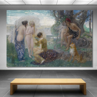 Giudizio Di Paride Eduard Veith evt29 quadro stampato su tela