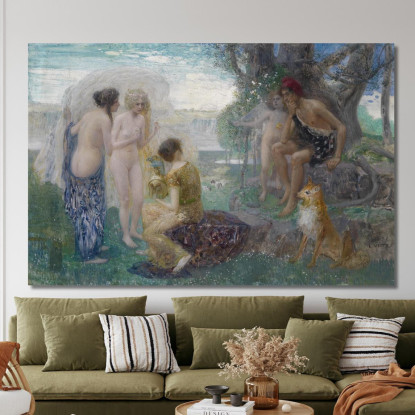 Giudizio Di Paride Eduard Veith evt29 quadro stampato su tela