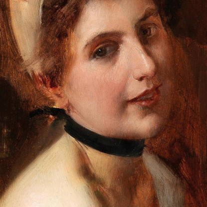 Ragazza Viennese Eduard Veith evt31 quadro stampato su tela