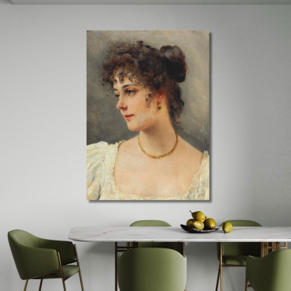 Una Giovane Bellezza 2 Eugen von Blaas evb12 quadro stampato su tela