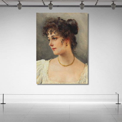 Una Giovane Bellezza 2 Eugen von Blaas evb12 quadro stampato su tela