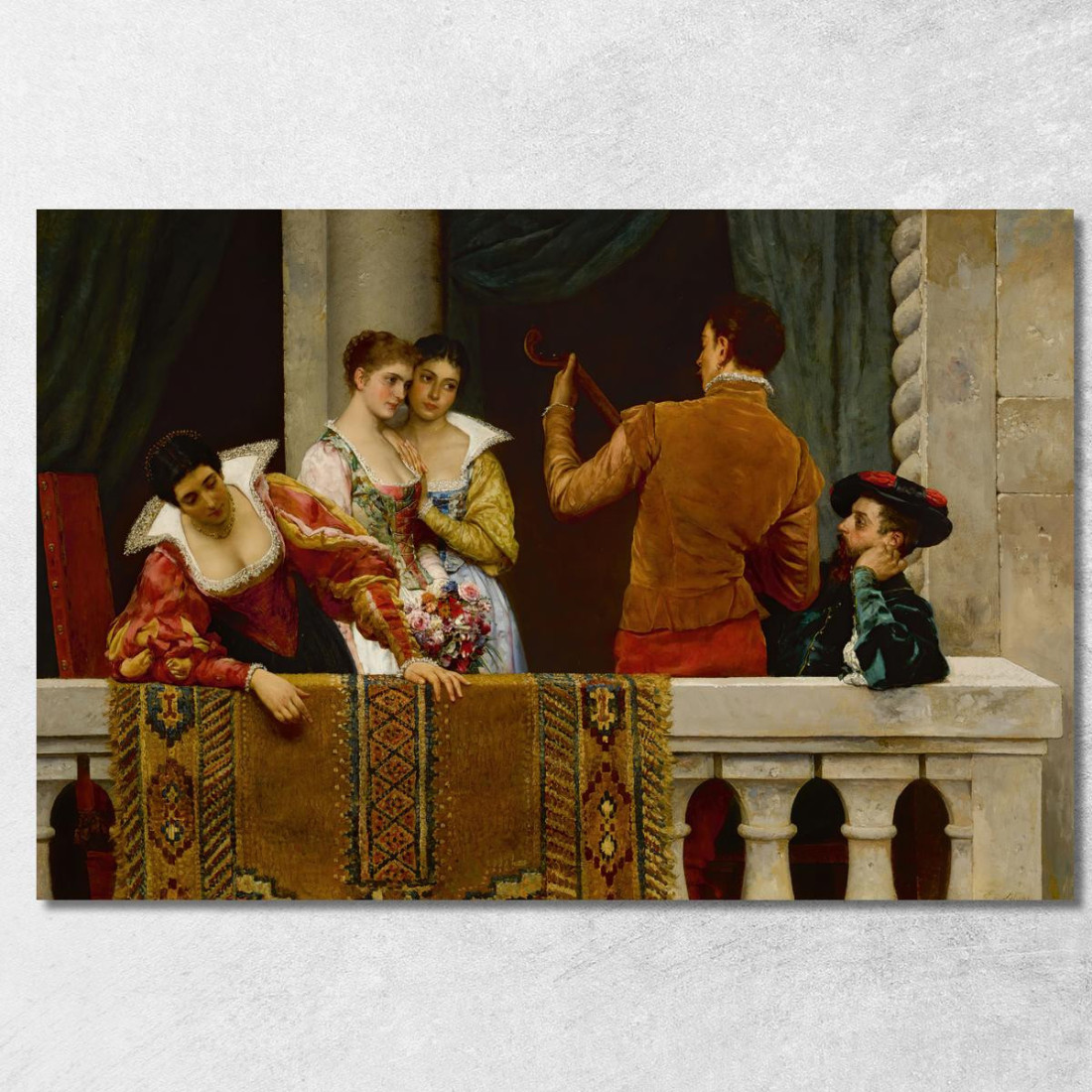 Giorno Di Festa A Venezia Eugen von Blaas evb30 quadro stampato su tela Giorno Di Festa A Venezia Eugen von Blaas evb30 quadro stampato su tela
