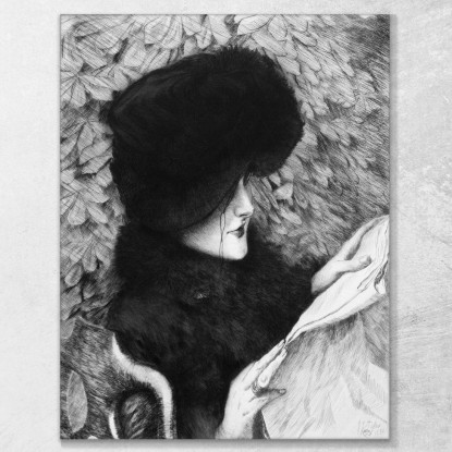 Il Giornale James Tissot jts128 quadro stampato su tela