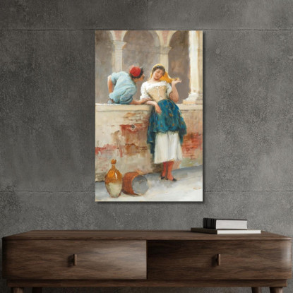 Civetteria Eugen von Blaas evb32 quadro stampato su tela
