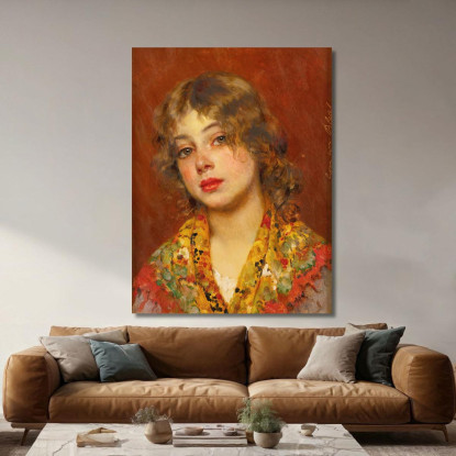 Zingarella Eugen von Blaas evb39 quadro stampato su tela