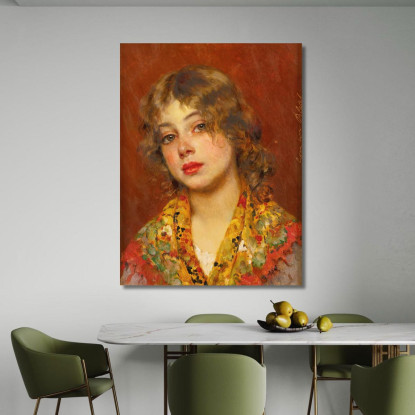 Zingarella Eugen von Blaas evb39 quadro stampato su tela