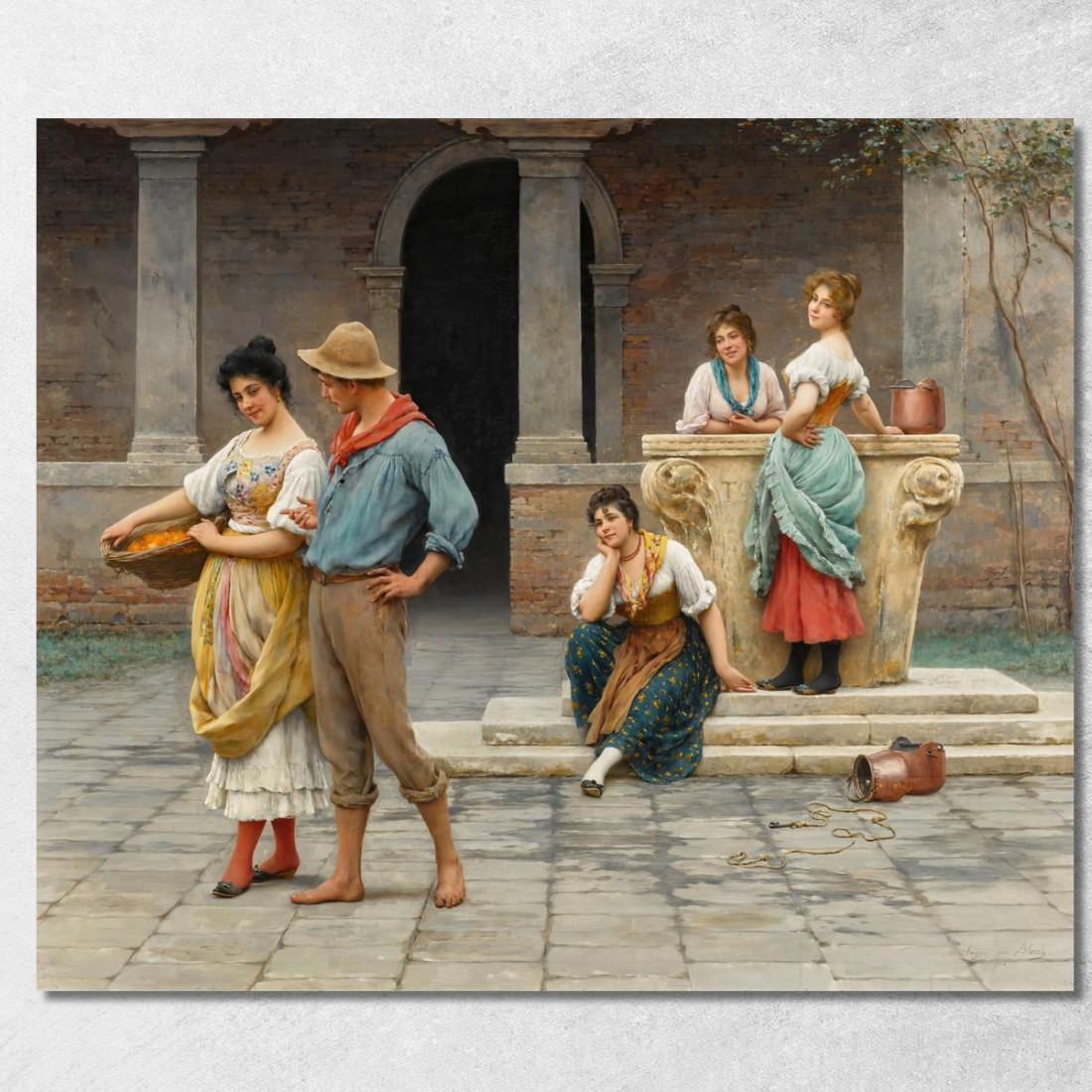 Nessun Amore Senza Invidia Eugen von Blaas evb48 quadro stampato su tela Nessun Amore Senza Invidia Eugen von Blaas evb48 quadro stampato su tela