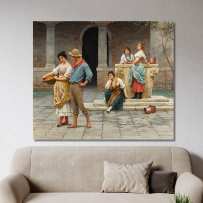 Nessun Amore Senza Invidia Eugen von Blaas evb48 quadro stampato su tela