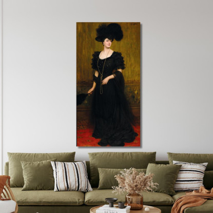 Ritratto Di Madame Lebreton Eugen von Blaas evb54 quadro stampato su tela