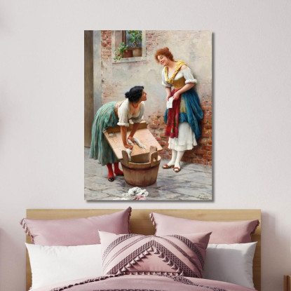 Condivisione Delle Notizie Eugen von Blaas evb59 quadro stampato su tela