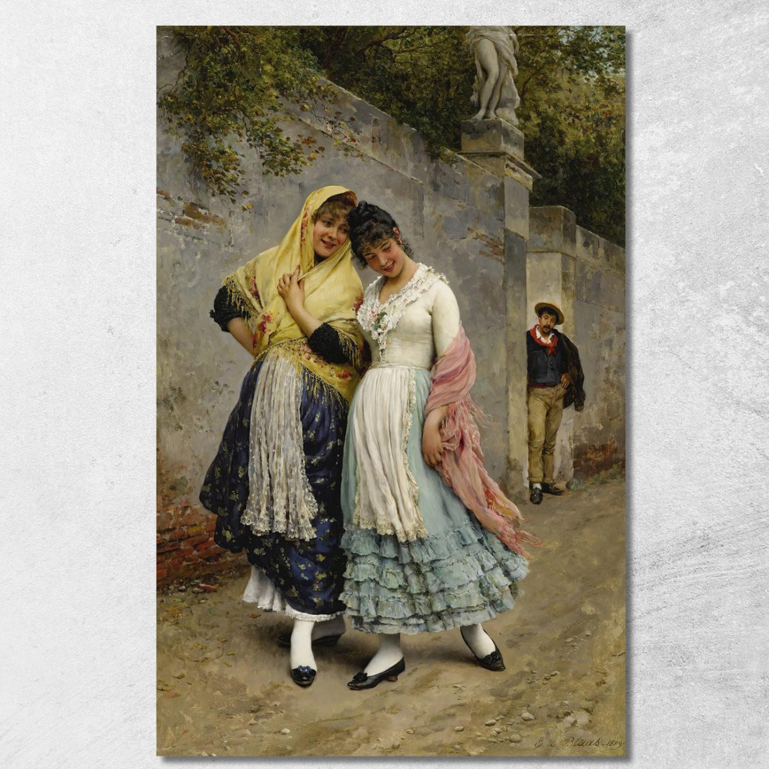 La Civetteria Eugen von Blaas evb64 quadro stampato su tela La Civetteria Eugen von Blaas evb64 quadro stampato su tela