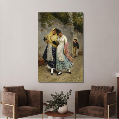 La Civetteria Eugen von Blaas evb64 quadro stampato su tela