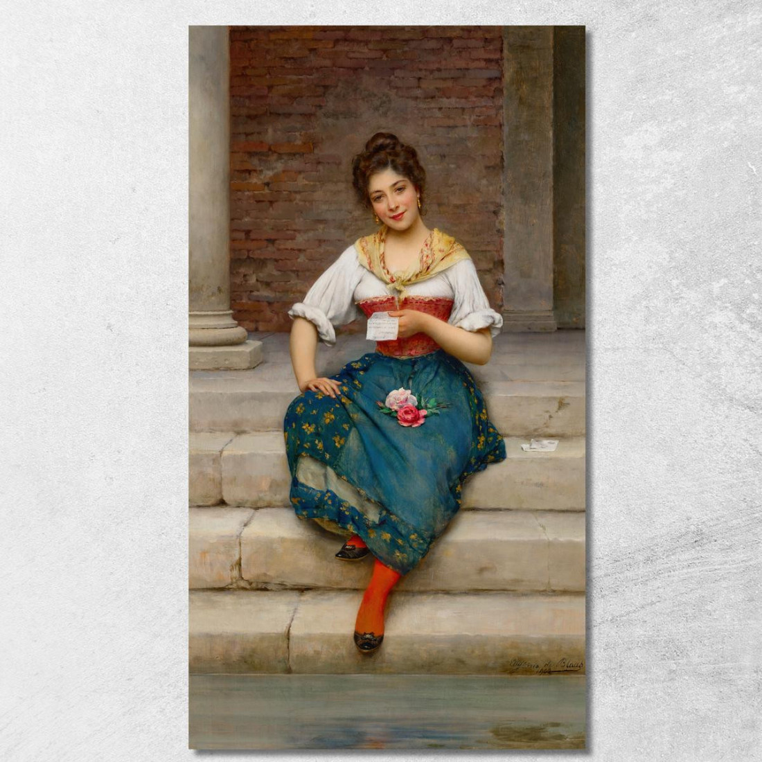 La Lettera D’Amore 2 Eugen von Blaas evb66 quadro stampato su tela La Lettera D’Amore 2 Eugen von Blaas evb66 quadro stampato su tela