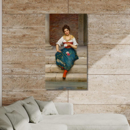 La Lettera D’Amore 2 Eugen von Blaas evb66 quadro stampato su tela