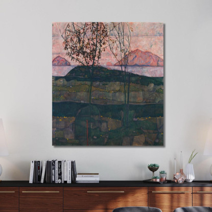 Sole Calante Egon Schiele esh2 quadro stampato su tela
