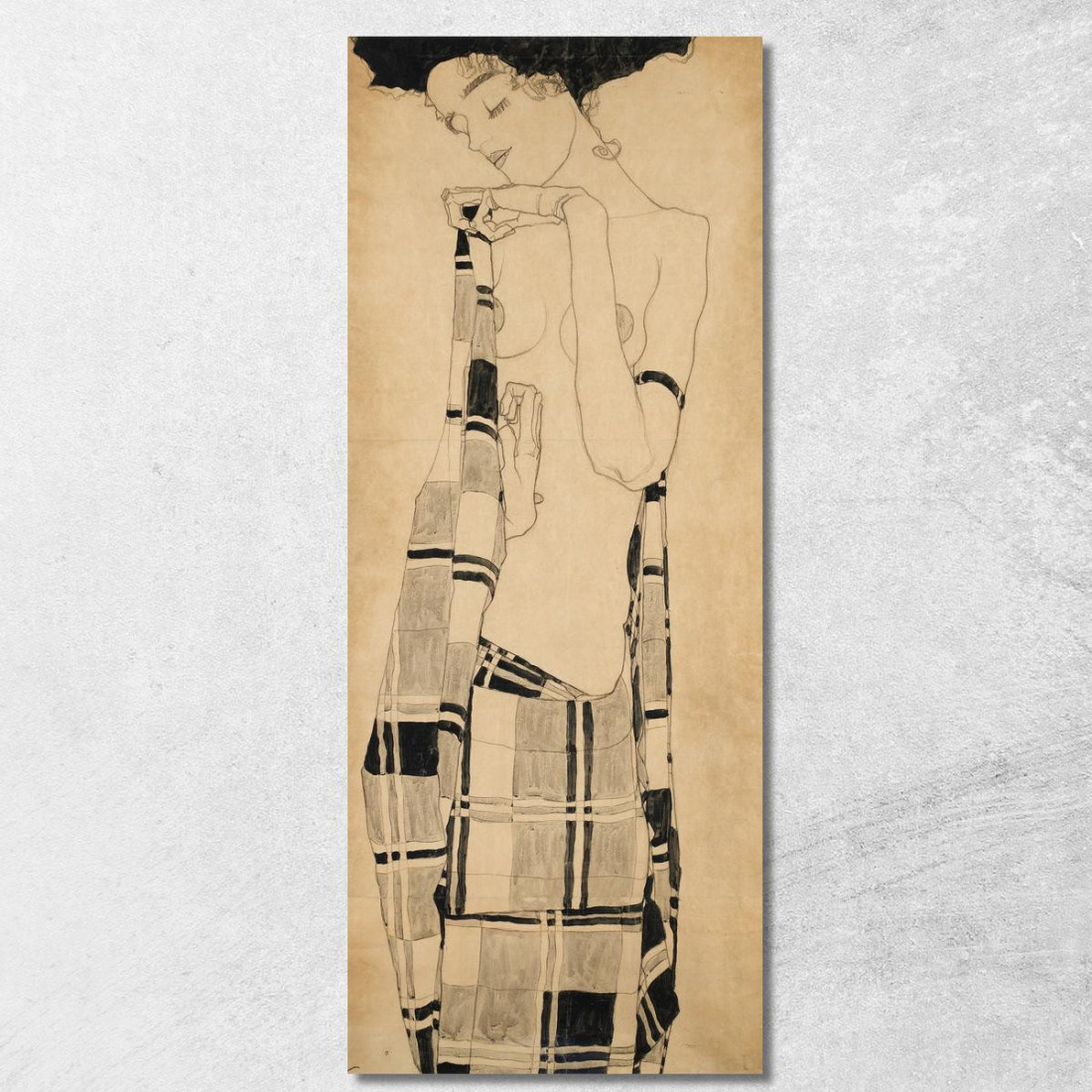 Ragazza In Piedi Egon Schiele esh3 quadro stampato su tela Ragazza In Piedi Egon Schiele esh3 quadro stampato su tela
