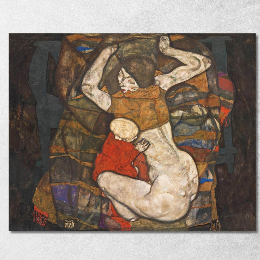 Giovane Madre Egon Schiele esh9 quadro stampato su tela Giovane Madre Egon Schiele esh9 quadro stampato su tela