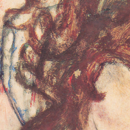 Nudo Femminile Disteso Sul Ventre Egon Schiele esh18 quadro stampato su tela
