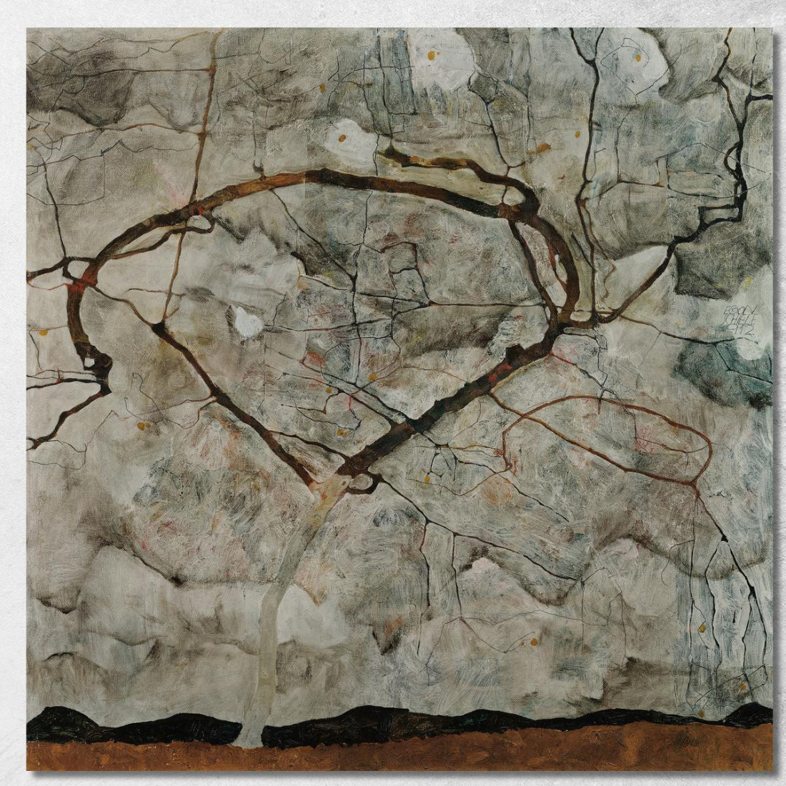 Albero Autunnale Nell'Aria Agitata (Albero Invernale) Egon Schiele esh19 quadro stampato su tela Albero Autunnale Nell'Aria Agitata (Albero Invernale) Egon Schiele esh19 quadro stampato su tela