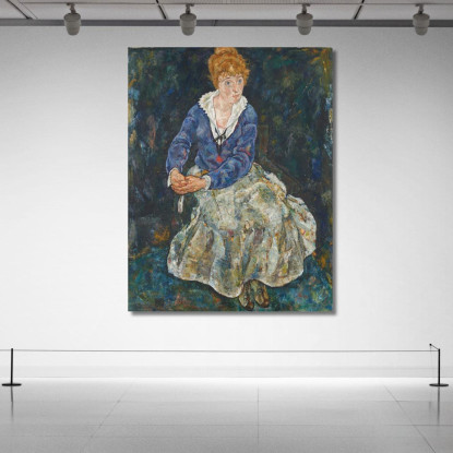 Ritratto Della Moglie Dell'Artista Edith Schiele Egon Schiele esh21 quadro stampato su tela