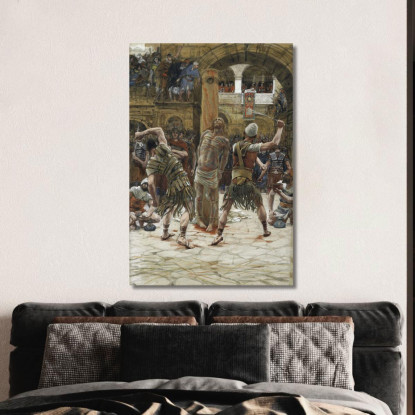 La Flagellazione Sul Fronte James Tissot jts137 quadro stampato su tela