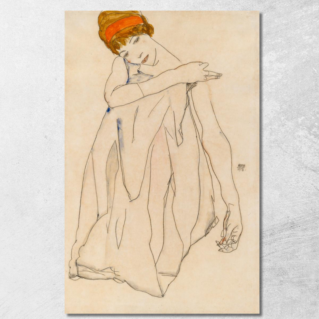 Ballerina Egon Schiele esh36 quadro stampato su tela Ballerina Egon Schiele esh36 quadro stampato su tela