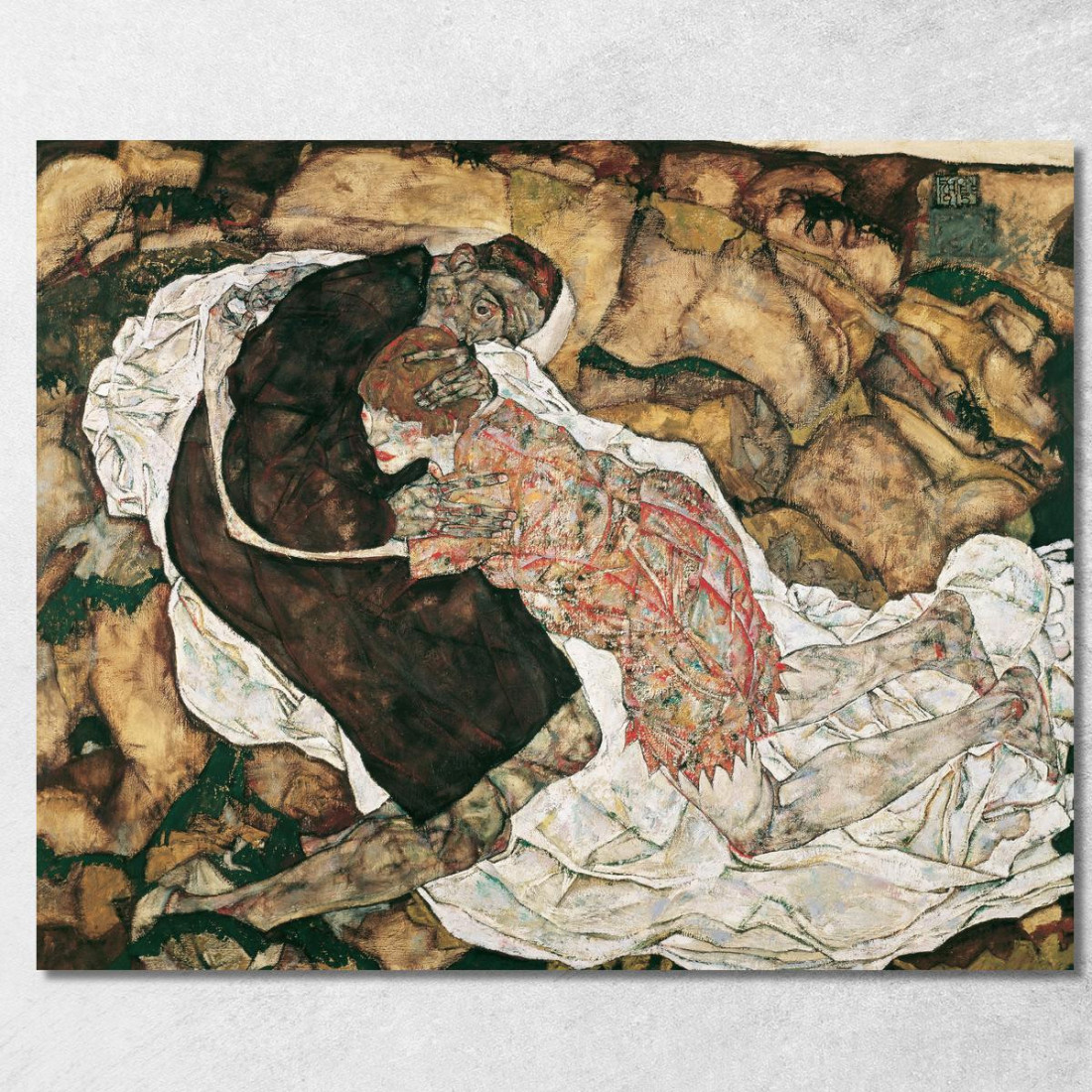 Morte E Ragazza Egon Schiele esh40 quadro stampato su tela Morte E Ragazza Egon Schiele esh40 quadro stampato su tela