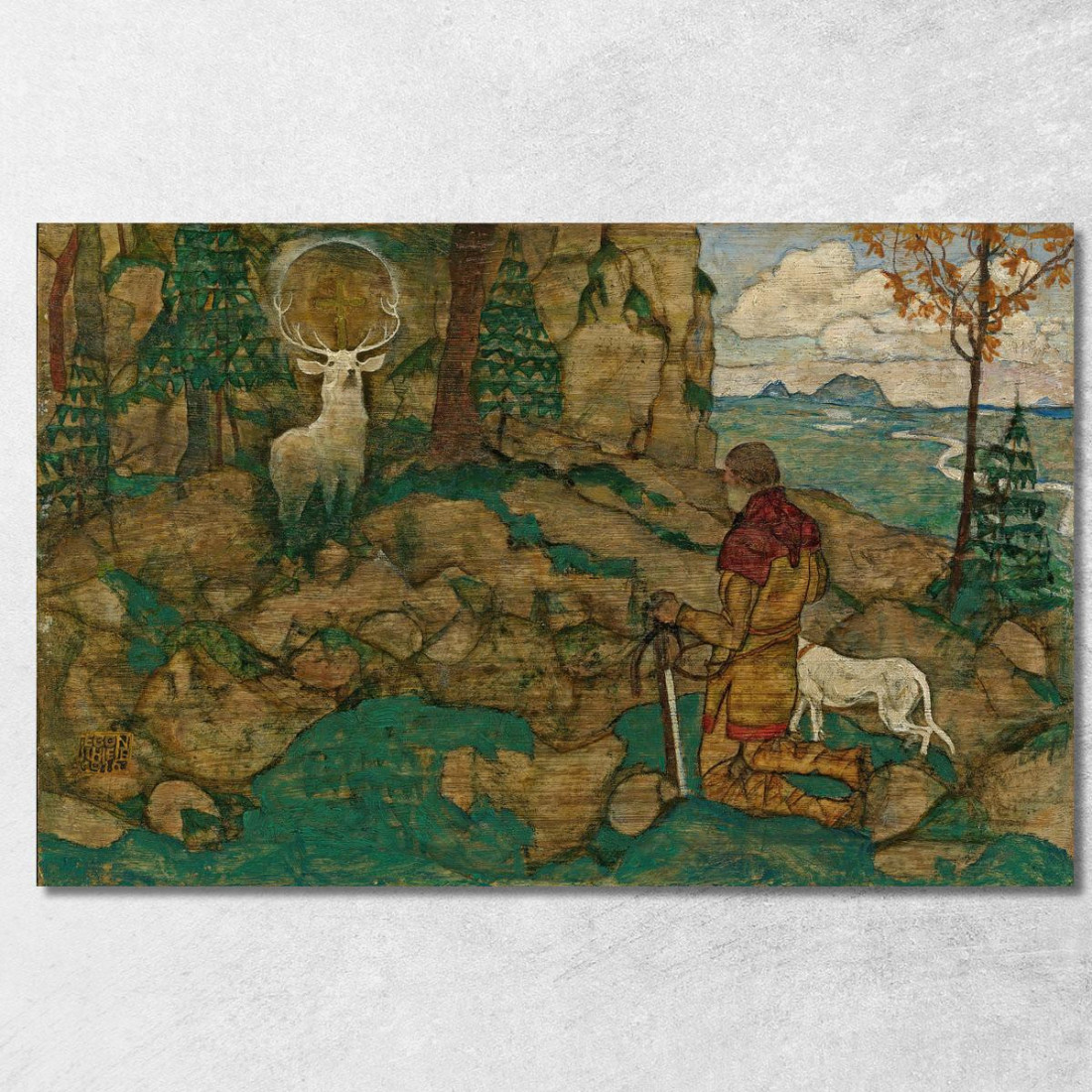 La Visione Di San Uberto Egon Schiele esh44 quadro stampato su tela La Visione Di San Uberto Egon Schiele esh44 quadro stampato su tela