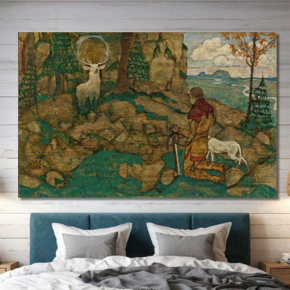 La Visione Di San Uberto Egon Schiele esh44 quadro stampato su tela
