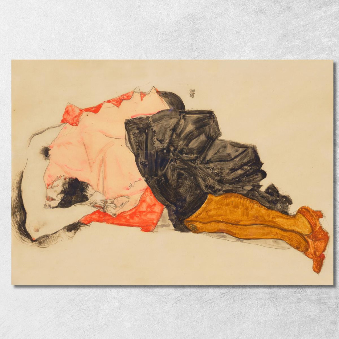 Donna Che Nasconde Il Viso Egon Schiele esh54 quadro stampato su tela Donna Che Nasconde Il Viso Egon Schiele esh54 quadro stampato su tela