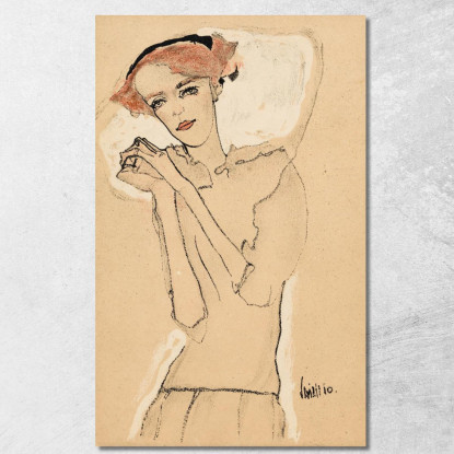 Ritratto Femminile Iii Egon Schiele esh58 quadro stampato su tela