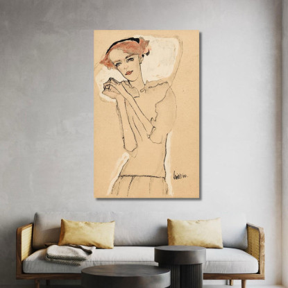 Ritratto Femminile Iii Egon Schiele esh58 quadro stampato su tela