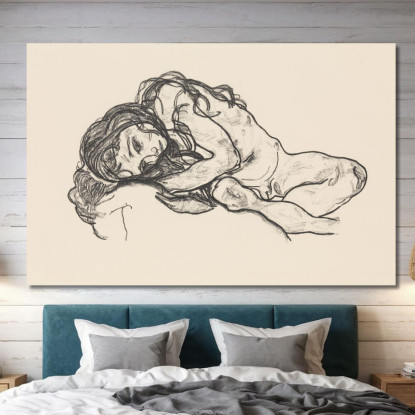 Ragazza Egon Schiele esh61 quadro stampato su tela