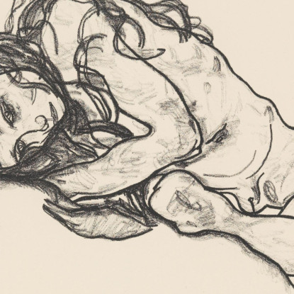 Ragazza Egon Schiele esh61 quadro stampato su tela