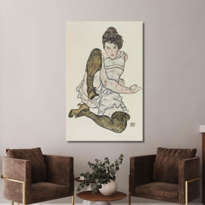 Disegni A Mano Egon Schiele esh62 quadro stampato su tela