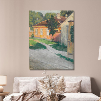 Casa A Hütteldorf Egon Schiele esh63 quadro stampato su tela