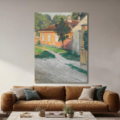 Casa A Hütteldorf Egon Schiele esh63 quadro stampato su tela