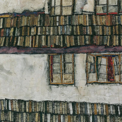 Parete Della Casa Con Finestra Egon Schiele esh68 quadro stampato su tela