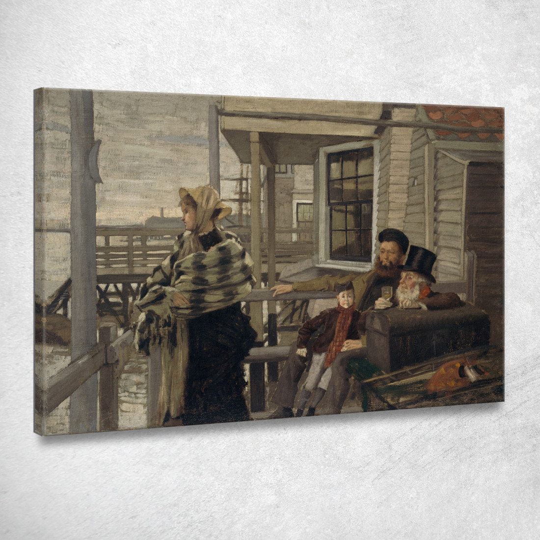 La Locanda Dei Tre Corvi Gravesend James Tissot jts143 quadro stampato su tela La Locanda Dei Tre Corvi Gravesend James Tissot jts143 quadro stampato su tela