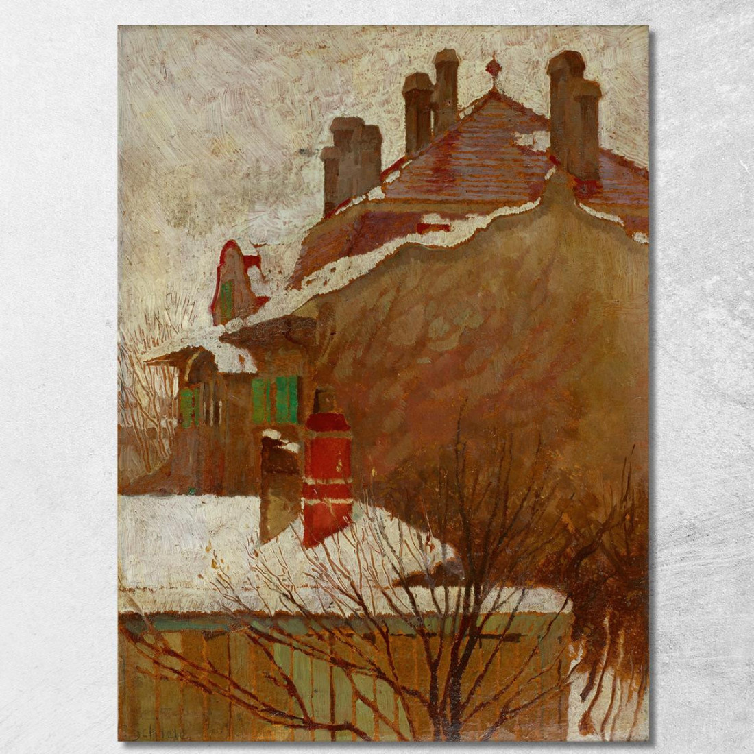 Case In Inverno Vista Dall'Atelier Egon Schiele esh72 quadro stampato su tela Case In Inverno Vista Dall'Atelier Egon Schiele esh72 quadro stampato su tela